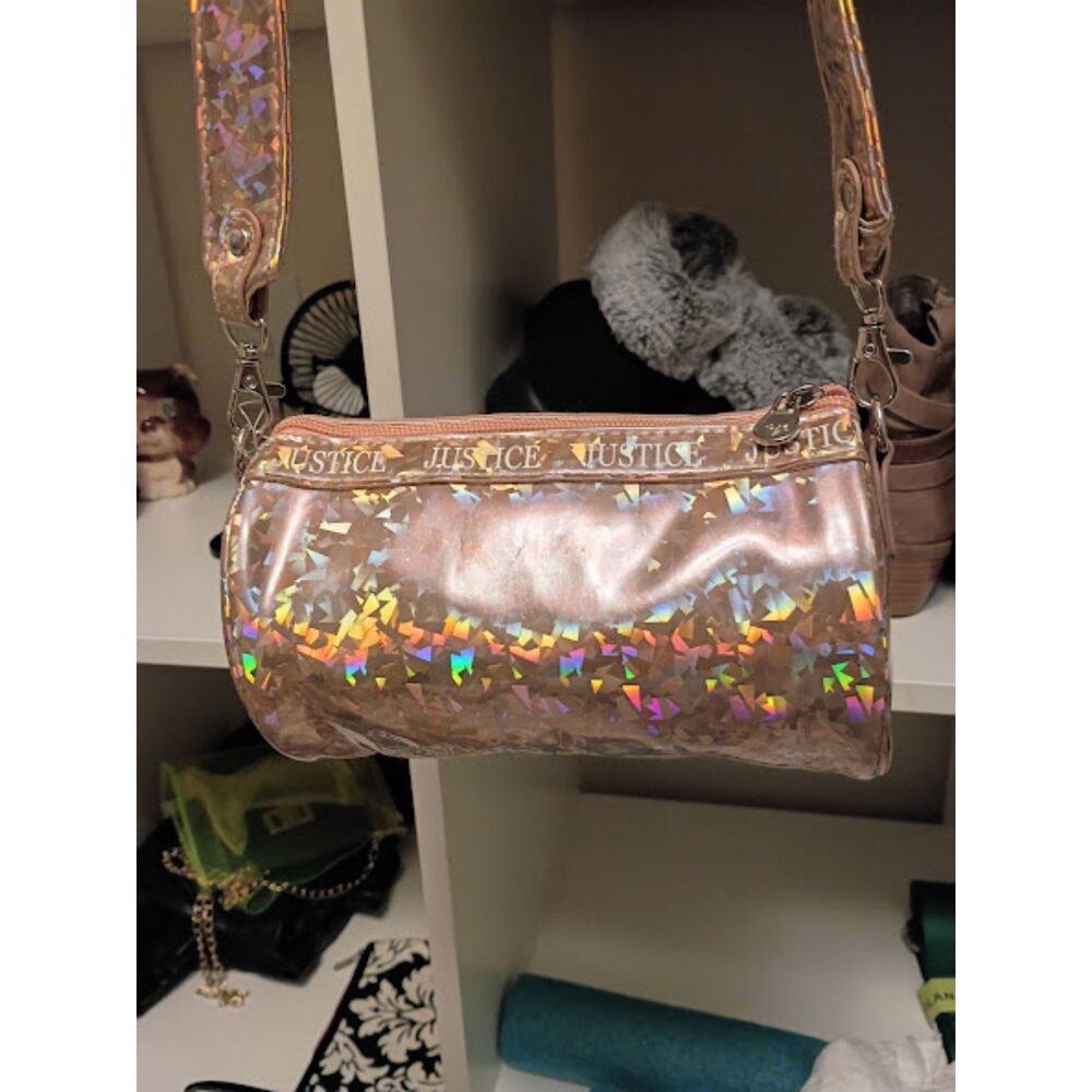 Justice barrel crossbody bag
